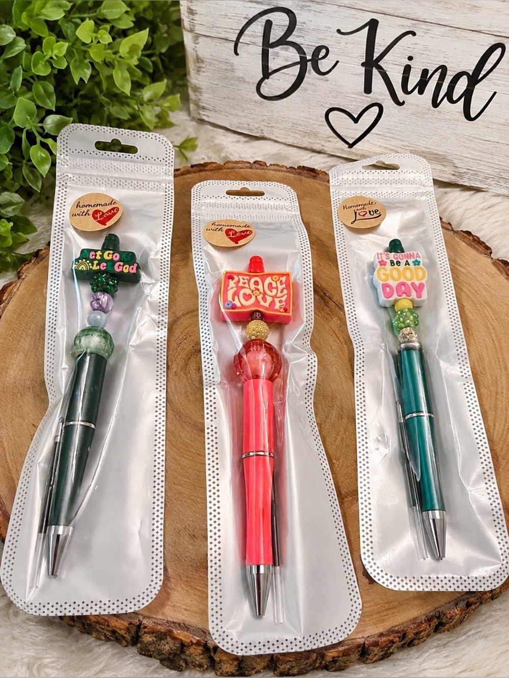 Handmade Inspirational Theme Beaded Pens